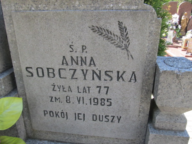 Anna Sobczyńska Archidiecezja Łódzka - Grobonet - Wyszukiwarka osób pochowanych