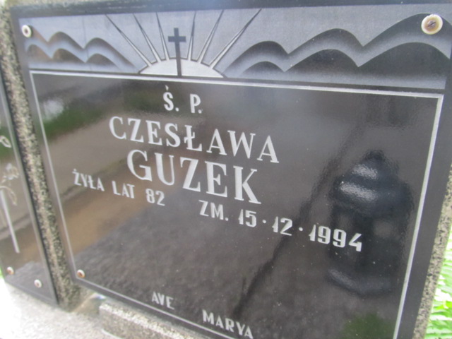 Czesława Guzek Archidiecezja Łódzka - Grobonet - Wyszukiwarka osób pochowanych