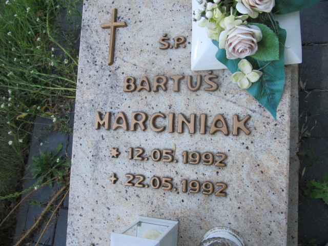 Bartosz Marciniak 1992 Archidiecezja Łódzka - Grobonet - Wyszukiwarka osób pochowanych