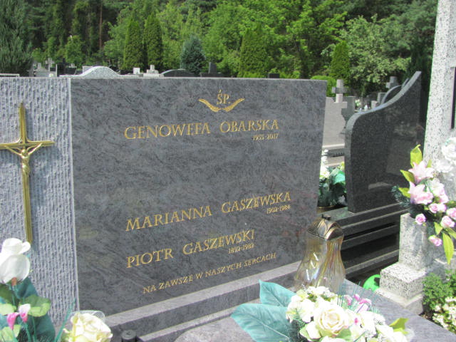 Genowefa Obarska 1955 Archidiecezja Łódzka - Grobonet - Wyszukiwarka osób pochowanych